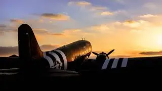 Overflight of a few C47 near a Village Sound Effect