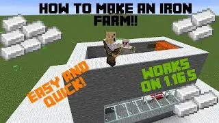 MINECRAFT: HOW TO BUILD AN EASY AND EFFICIENT IRON FARM TUTORIAL