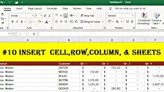 How To Insert & Delete Rows, Columns, Cells & Sheets In MS Excel In Hindi - Lesson 10