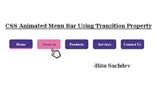 Animated Menubar using Css Transition Property