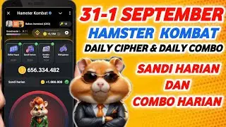 sandi Harian Hamster Kombat Hari Ini 31 Agustus & Combo Harian Hamster Kombat Hari Ini
