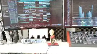 Lego ATAT Walker Awesome Cannons Dubstep/Bass Music Mackie HR824 Speakers