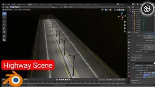 Blender 2.8 :- Creating a HIGHWAY SCENE in blender latest version | How to create a road in Blender