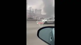 Складское помещение загорелось в Кемерове около «Мелькомбината» на проспекте Кузнецкий