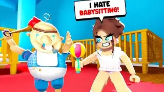 MY DAUGHTER'S FIRST JOB as a BABYSITTER! (Roblox Roleplay)