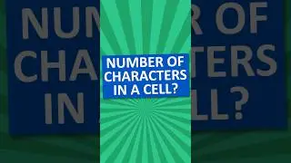 Count the Number of Characters in Excel | LEN Function 