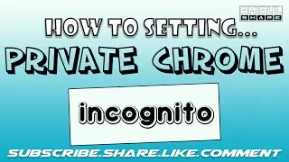 How to set PRIVATE mode (incognito mode) as default in chrome