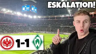 EINTRACHT FRANKFURT vs WERDER BREMEN 1:1 Stadion Vlog🔥 2 Rote Karten und starke Werder Fans!