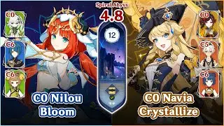【Genshin Impact】NEW Spiral Abyss 4.8 Floor 12 - Nilou Bloom & Navia Crystallize | Full Stars⭐