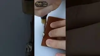 Making compact leather wallet 🧵 Free PDF pattern! 