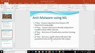 Anti-malware using Machine Learning