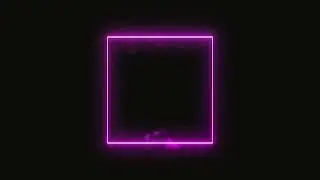 Фиолетовая, квадратная неоновая  рамка ,футаж / background, futage  neon frame