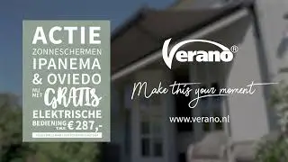 Gratis motor bij elektrische zonneschermen Ipanema & Oviedo! Shop een Verano® zonnescherm.