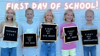 First day of School! High school, middle school, and kindergarten!!