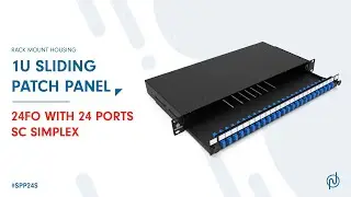24FO with 24 SC Simplex 1U Sliding Patch Panel