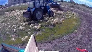 Токо трактор нам помог вытащить это!!!