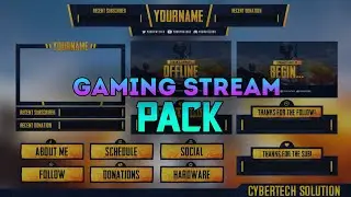 ANIMATED GAMING OVERLAY PACK।। full gaming stream overlay pack ।। Gaming overlay pack templates