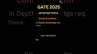 Important topics of  Control system for GATE 2025 | #gate2025  #engineeringentranceexam  #gate