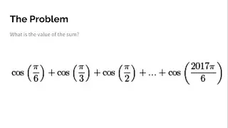 MAML, Trigonometric Equations and Identities: Sum of Cosines