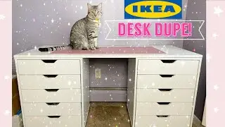 Ikea Vanity Desk| Alex Linnmon Dupe| DIY| Vlog