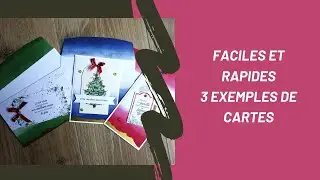 FACILES et RAPIDES :  3 exemples de CARTES DE FIN D'ANNÉE | spécial débutants