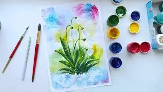Подснежники, легкий рисунок