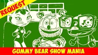 Incredible Shrinking Gummy (CARTOON Sketch-Book Effect) Special Request - Gummy Bear Show MANIA