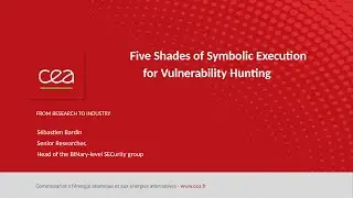 Academic keynote: Five Shades of Symbolic Execution for Vulnerability Hunting