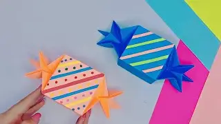 DIY/How to make a paper candy box/Как сделать конфетную коробку из бумаги