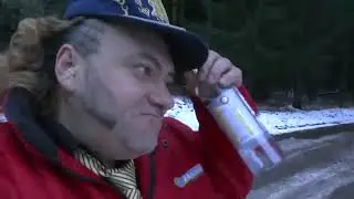ПроРок Санбой орет и бухает зимой в лесу