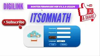 NEW firmware Digilink router PPPOE And WIFi SETUP #ITsomnath