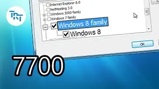 Very early build with Windows 8 reference (build 7700)
