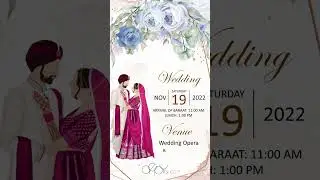 Punjabi Wedding Invitation Video | Sikh Wedding Invitation Video | WhatsApp Wedding Invitation