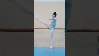A girl practicing dance