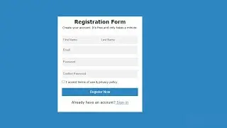 How To Create Registration Form In HTML and CSS | Make Sign Up Form Design  | E-CODEC