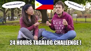 24 hours tagalog ONLY challenge with my Italian Boyfriend!!