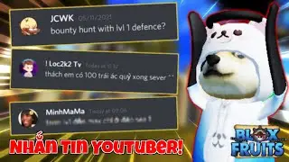 Messaging Blox Fruits Youtubers For A Dare! | Roblox