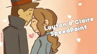 SpeedPaint - Layton & Claire (Valentines day)