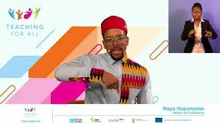 A virtual event on Inclusive Education in South Africa with host Maps Maponyane