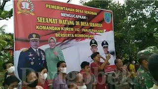DESA SEKOBAN / PENYAMBUTAN ADAT KOMANDAN KOREM 102 PALANGKARAYA