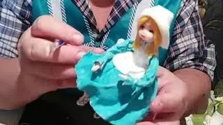 Cotton Toy Cinderella 4 hours. I make toys out of cotton woll.