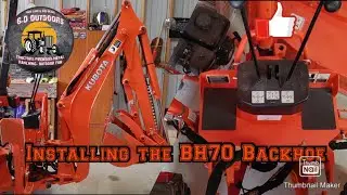Installing the BH70 backhoe for the first time this year on the Kubota B2301.