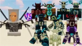 Giant Scientist Toilet VS All Powerful Warden ,Zorden ,Tryden | Minecraft Mob Battle |