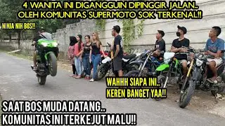 THESE 4 WOMEN WERE HASSLED BY THE PRETENDING TO BE FAMOUS SUPERMOTO COMMUNITY!! But look when the...