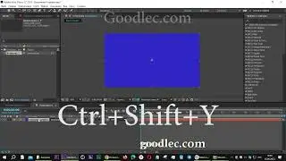 Комбинация клавиш открыть настройки слоя сплошной заливки After Effects