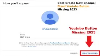 Cant Create New Channel Fixed Youtube Button Missing 2023 || With Zakki Graphics ||