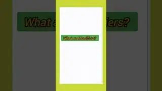 what are identifiers in Python? shorts || video 6