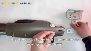 Poortenhekwerk.nl - Beugel bevestigen aan de PW series poortopeners