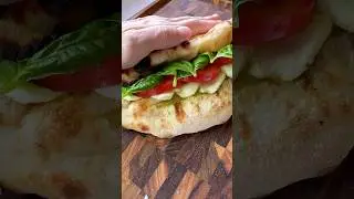 Panuozzo Pizza Sandwich#easyrecipe#sandwich#bread#homemade#pesto#italian#asmr#tutorial #pizza#shorts