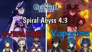 Genshin Impact : Spiral Abyss 4.3 Full Star Lt.12  | Raiden C0 & Hu Tao C1